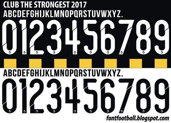Font Vector Club The Strongest 2017 kit