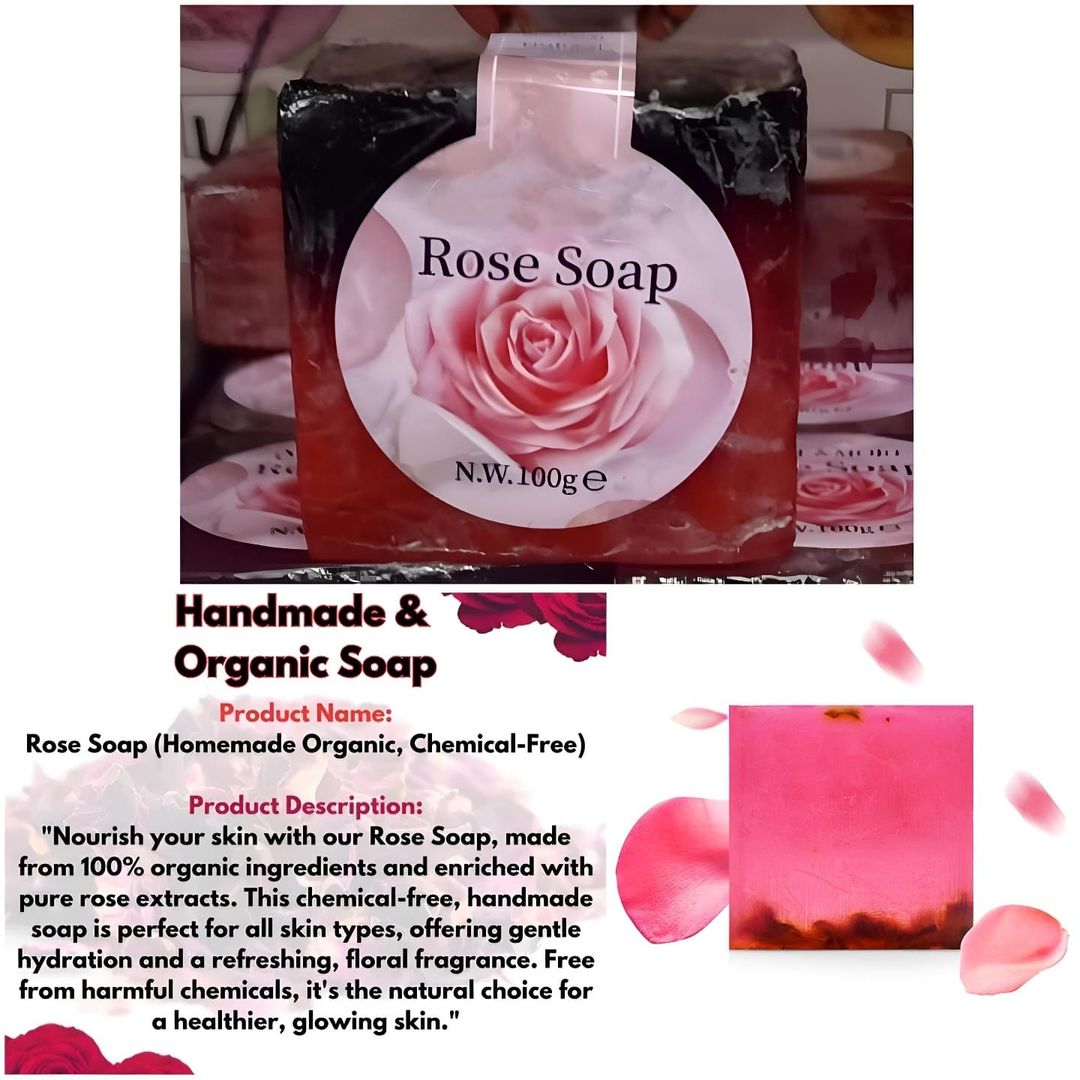 Natural Rose Soap 100g
