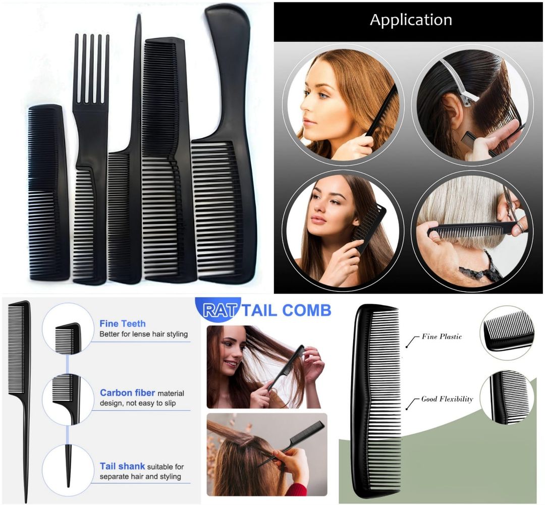 Hair Styling Comb Set x 12