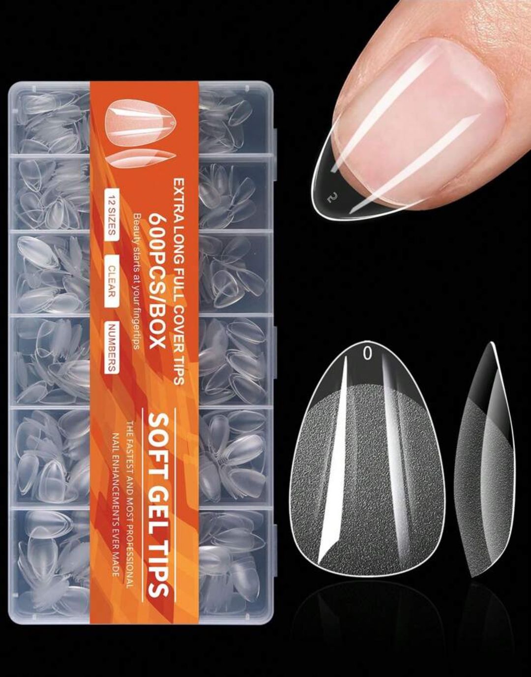 Soft gel tips 600 pcs