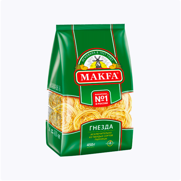 Макарон Макфа 450г (Гнезда Капеллини вермишель)