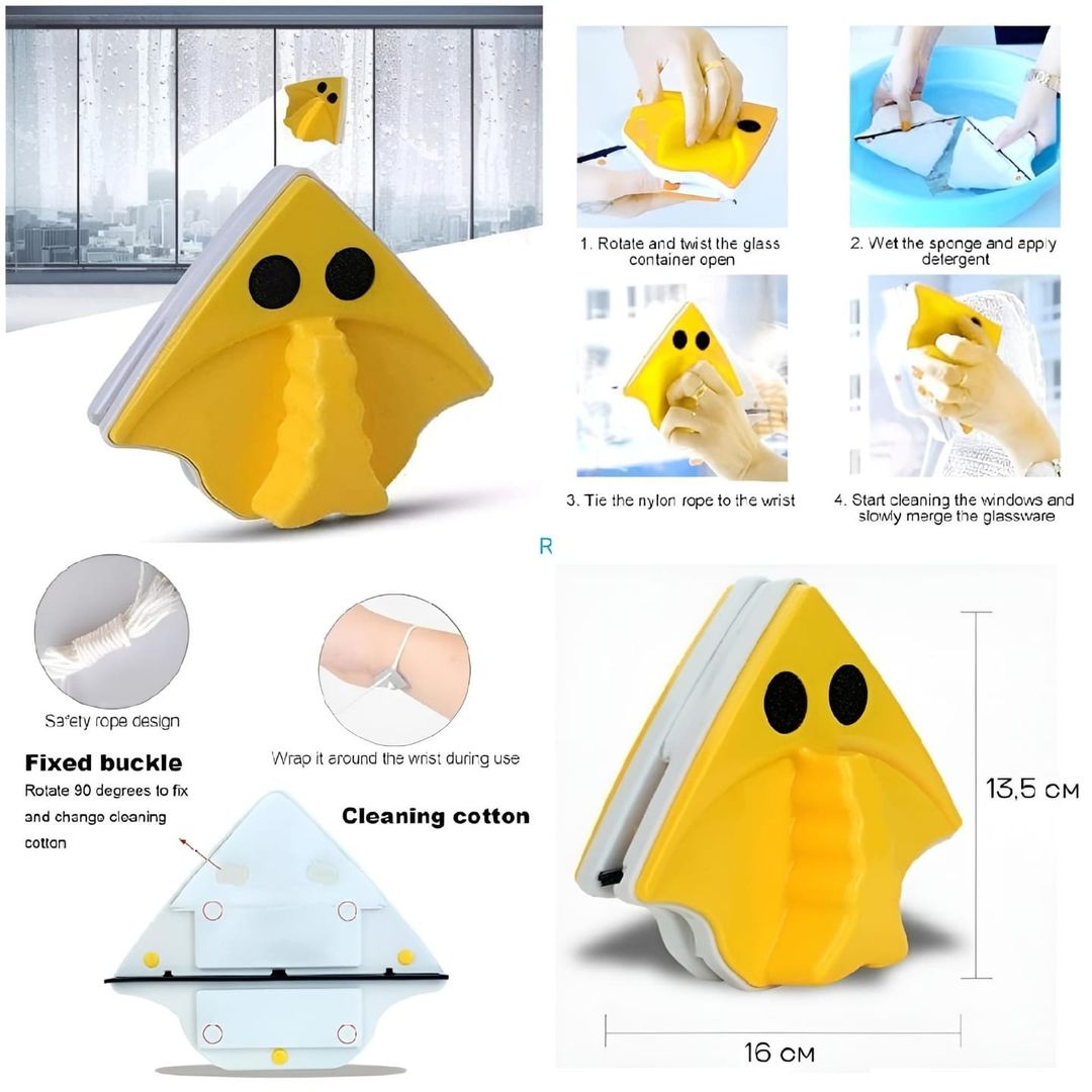 Triangular Double Sided Glass Cleaner