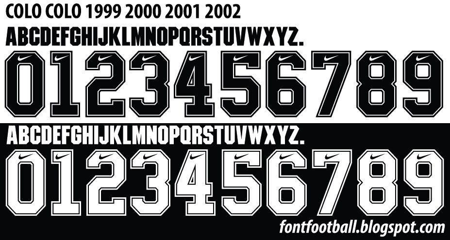 Font Vector Colo Colo 1999 2000 2001 2002 kit
