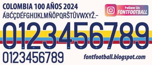 Font Vector Colombia 100 Años 2024 kit