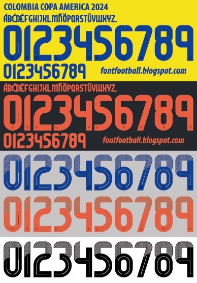 Font Vector Colombia Copa America 2024 kit