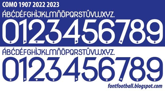 Font Vector Como 1907 2022 2023 kit