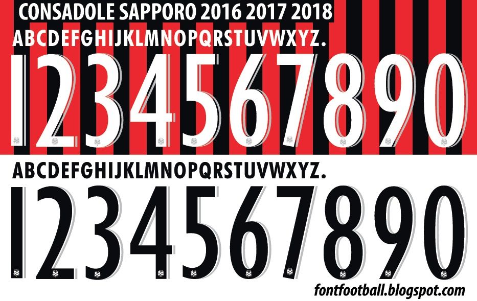 Font Vector Consadole Sapporo 2016 2017 2018 kit