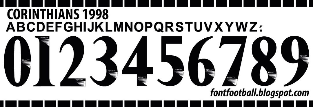 Font Vector Corinthians FC 1998 kit