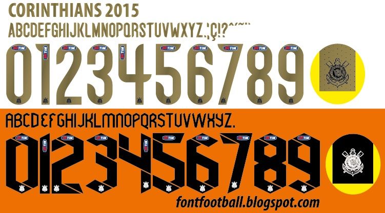 Font Vector Corinthians FC 2015 kit