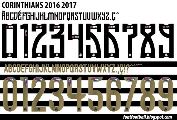 Font Vector Corinthians FC 2016 2017 kit
