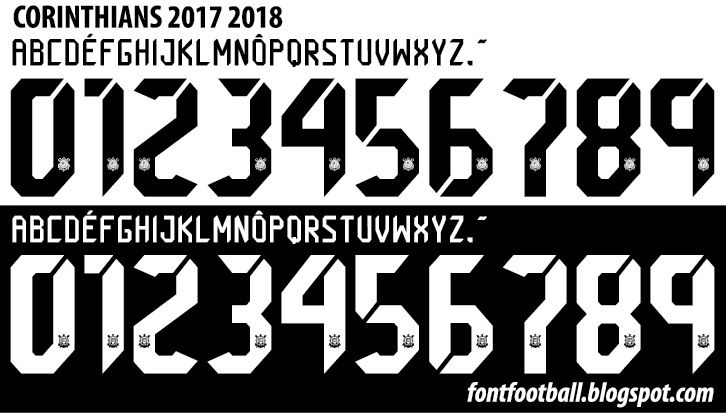 Font Vector Corinthians FC 2017 2018 kit