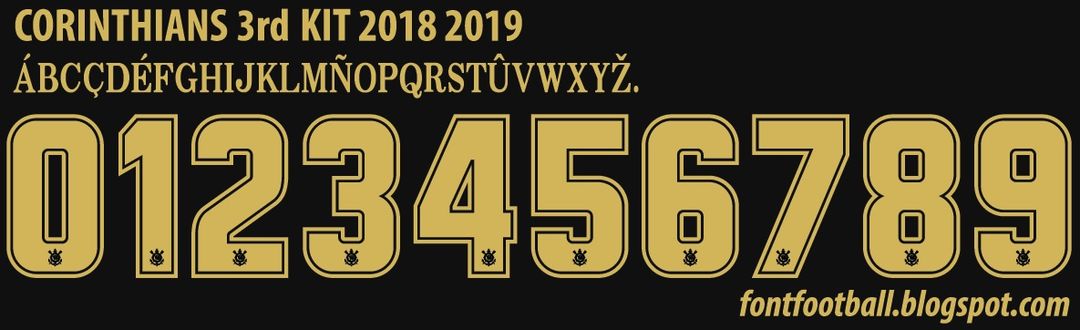 Font Vector Corinthians FC 3rd kit 2018 2019 kit