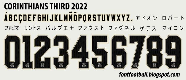 Font Vector Corinthians FC Third 2022 kit