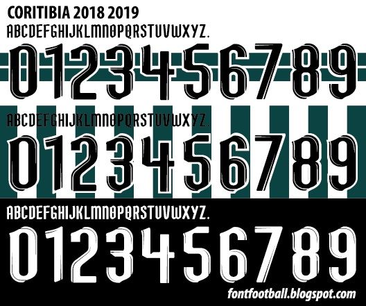 Font Vector Coritibia FC 2018 2019 kit