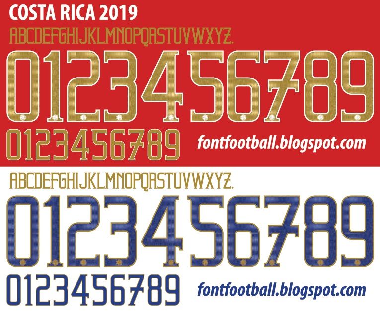Font Vector Costa Rica 2019 kit