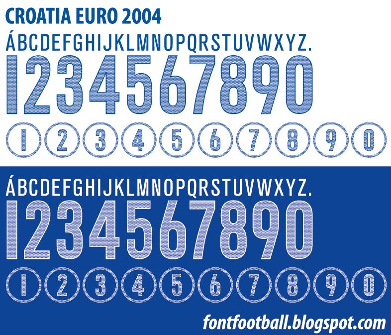 Font Vector Croatia Euro 2004 kit