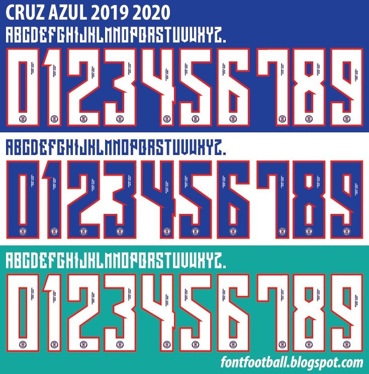 Font Vector Cruz Azul (Joma) 2019 2020 kit