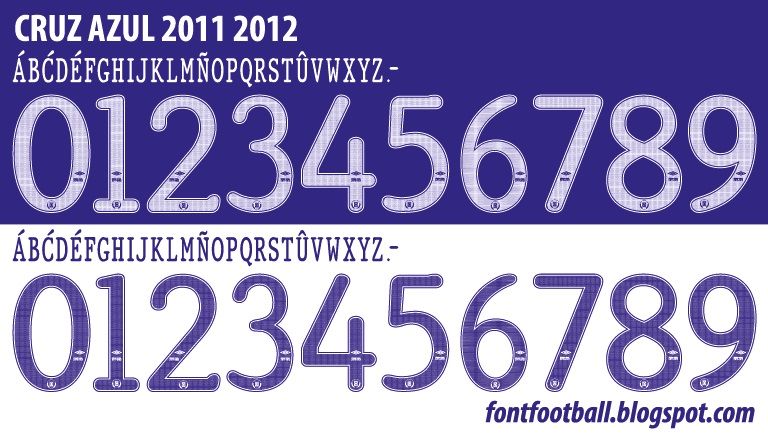 Font Vector Cruz Azul 2011 2012 kit