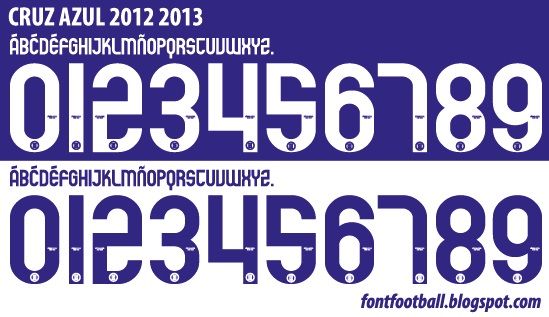 Font Vector Cruz Azul 2012 2013 kit