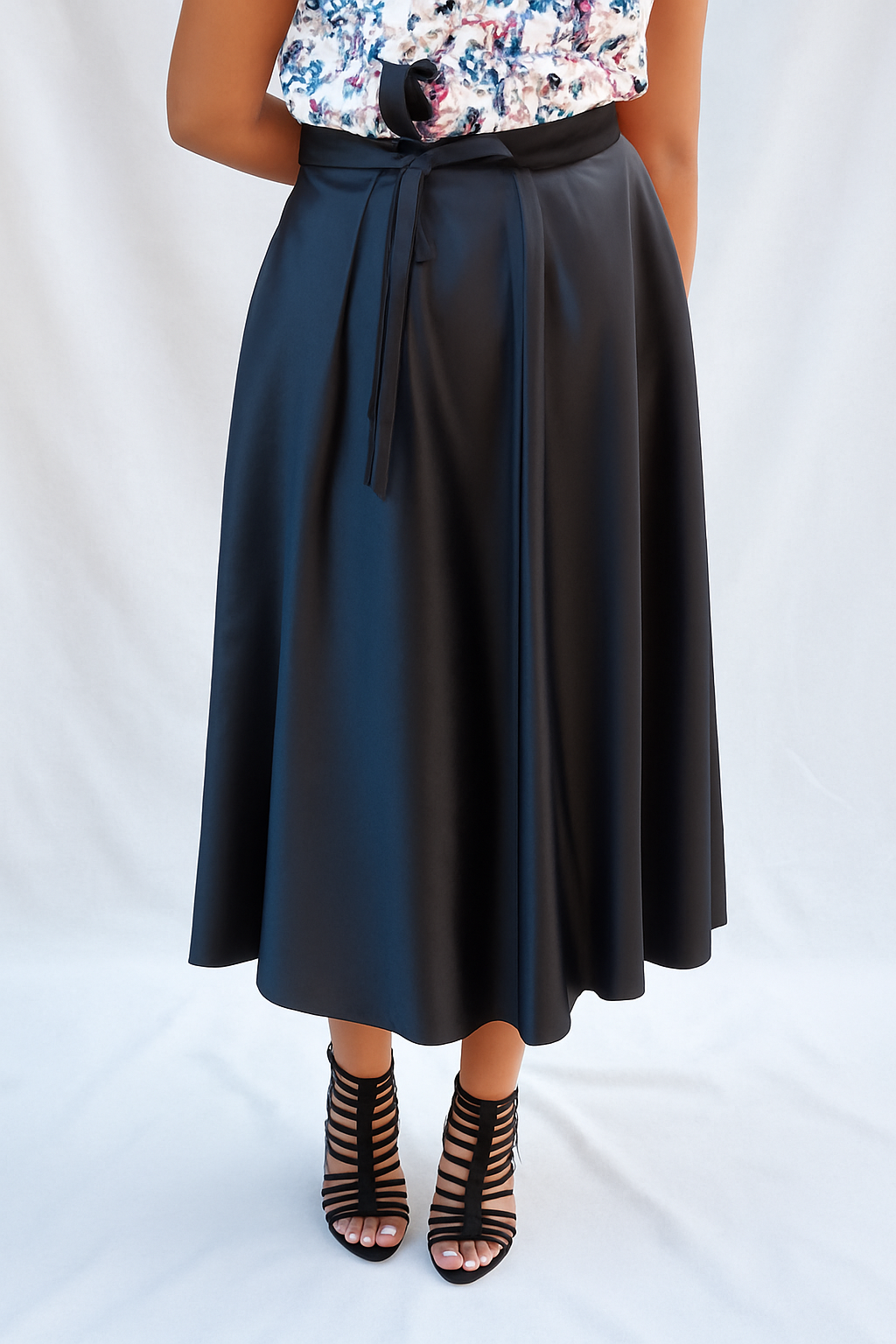 👗 Satin Wrap Skirt