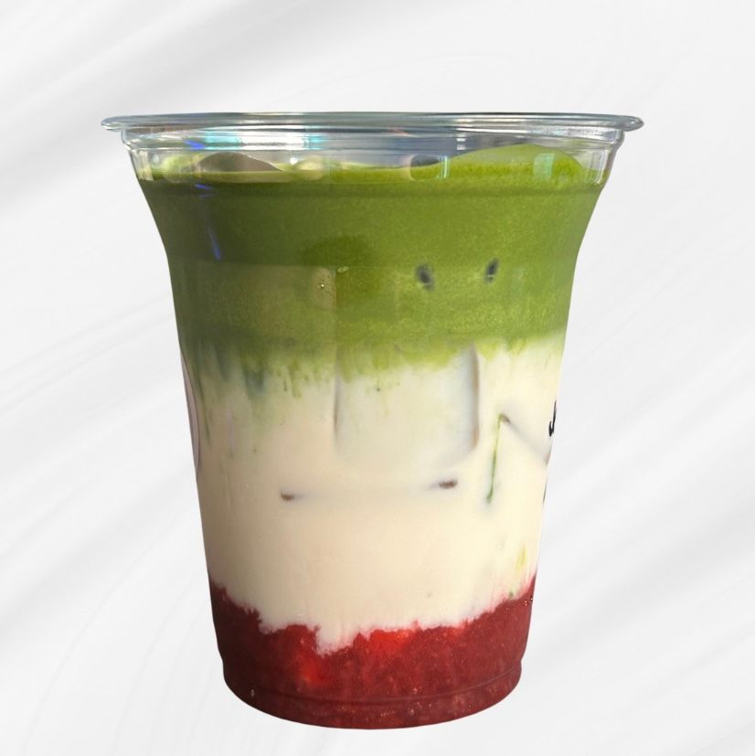 Iced Strawberry Matcha Latte