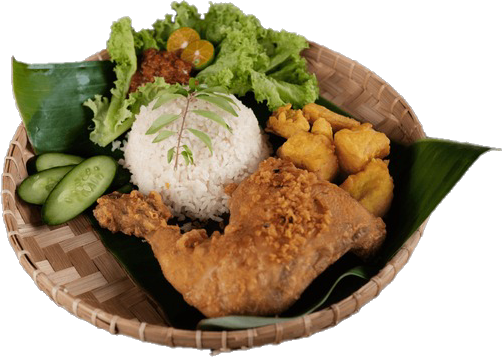 Nasi ayam penyet