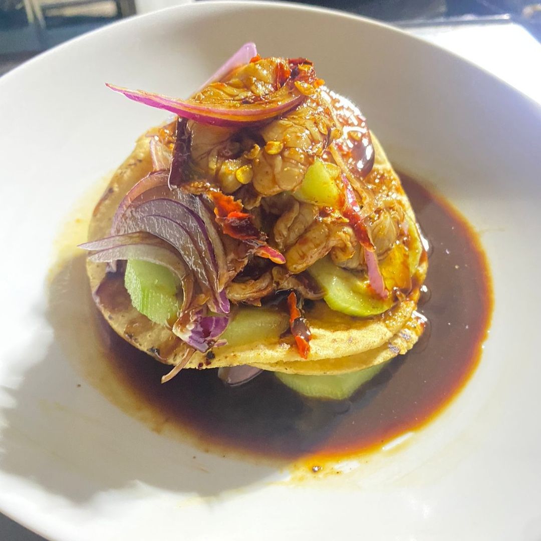 DOBLE TOSTADA DE AGUACHILE