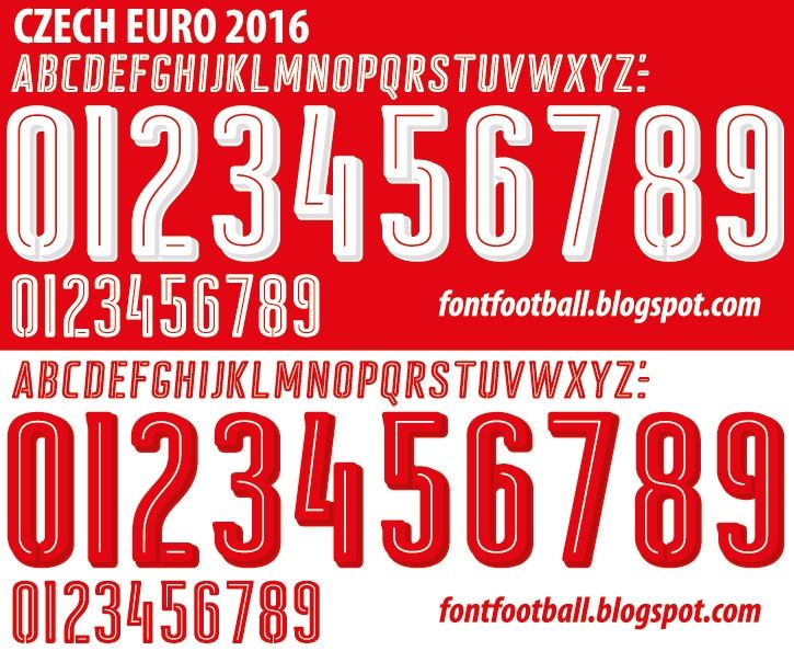 Font Vector Czech Euro 2016 kit