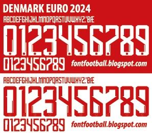 Font Vector Denmark Euro 2024 kit