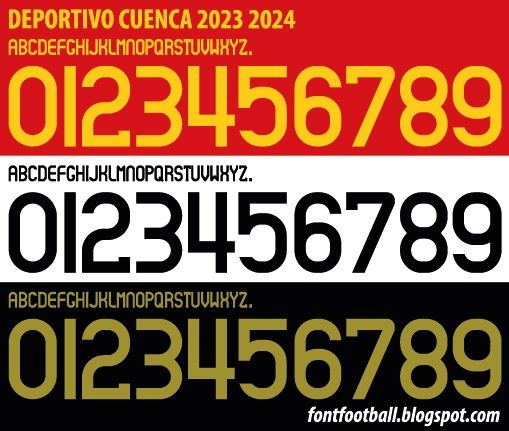 Font Vector Deportivo Cuenca 2023 2024 kit