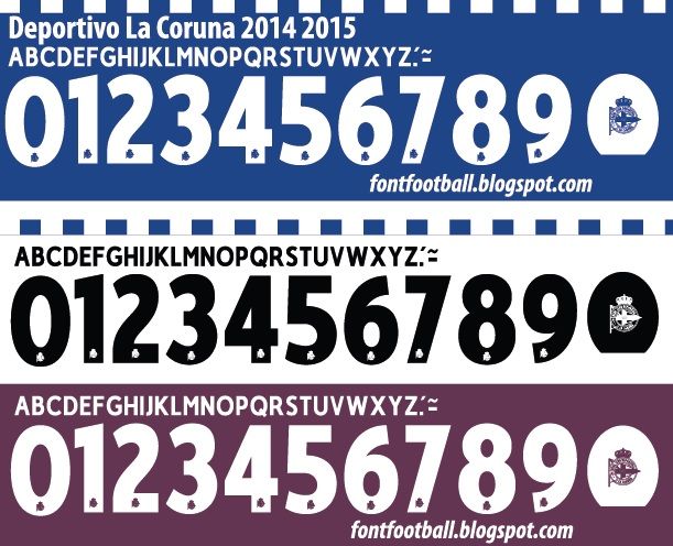 Font Vector Deportivo La Coruna 2014 2015 kit