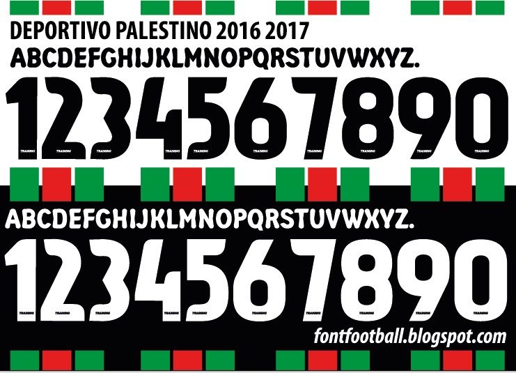 Font Vector Deportivo Palestino 2016 2017 kit