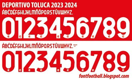 Font Vector Deportivo Toluca 2023 2024 kit
