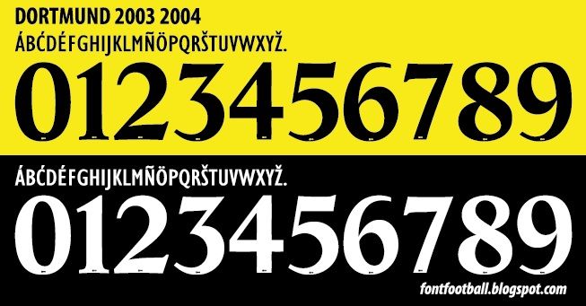 Font Vector Dortmund 2003 2004 kit