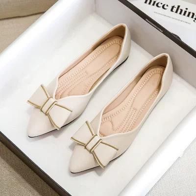 White Flat Corporate Shoes 