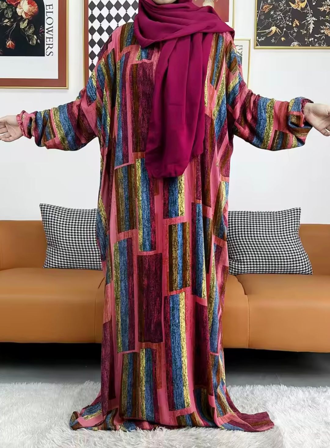 Abaya musulmane en coton pour femmes – Robe ample élégante, style Dubaï & Turquie, nouvelle collection