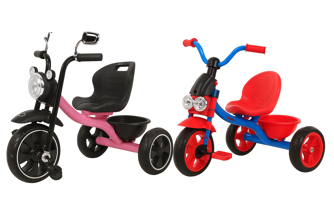 Tricycle Musical Évolutif | Vélo Bébé 3 en 1 | Trotteur Sécurisé