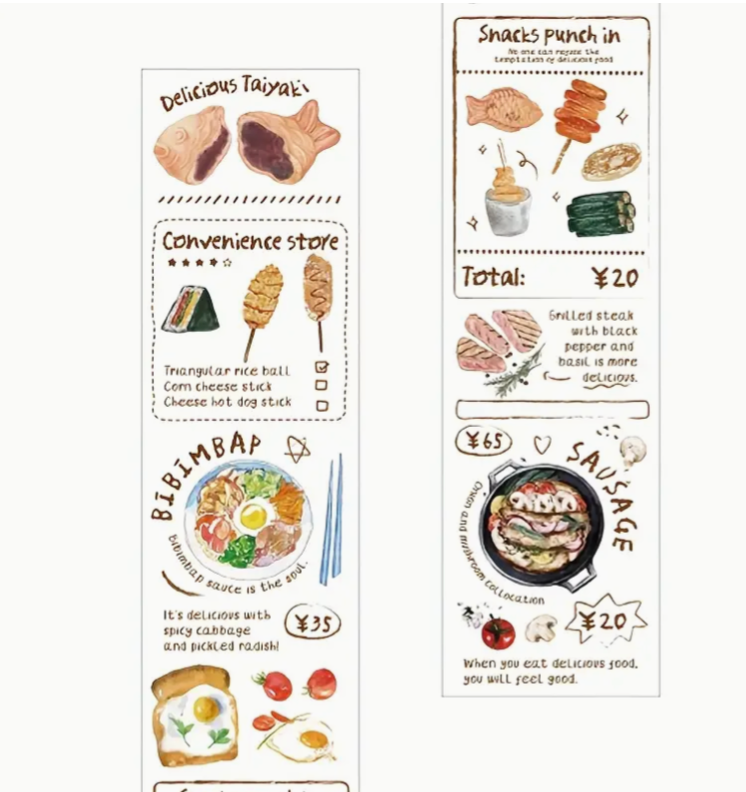 Korean Food Washi tape 