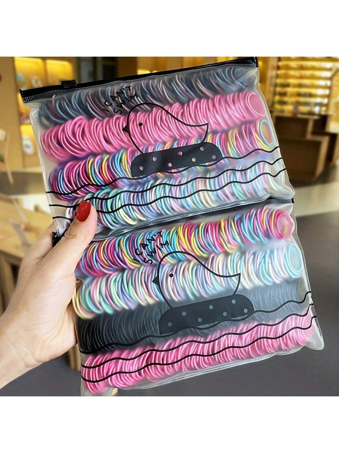 100/200/300 pièces Élastiques à cheveux mignons pour femmes, élastiques à cheveux en polyester multicolores haute élasticité, sans dommage pour les cheveux, convient pour une utilisation quotidienne, supports de queue de cheval décontractés, élastiques à cheveux, chouchous, cordes à cheveux