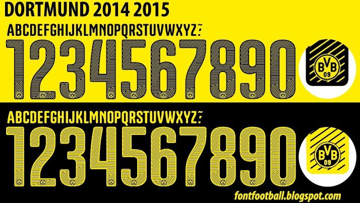 Font Vector Dortmund 2014 2015 Kit