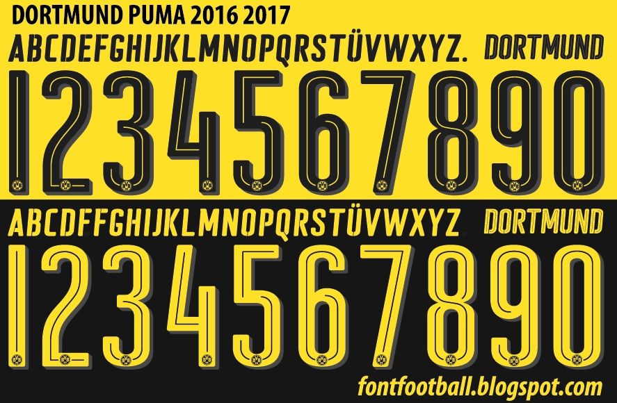 Font Vector Dortmund 2016 2017 kit