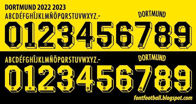 Font Vector Dortmund 2022 2023 kit