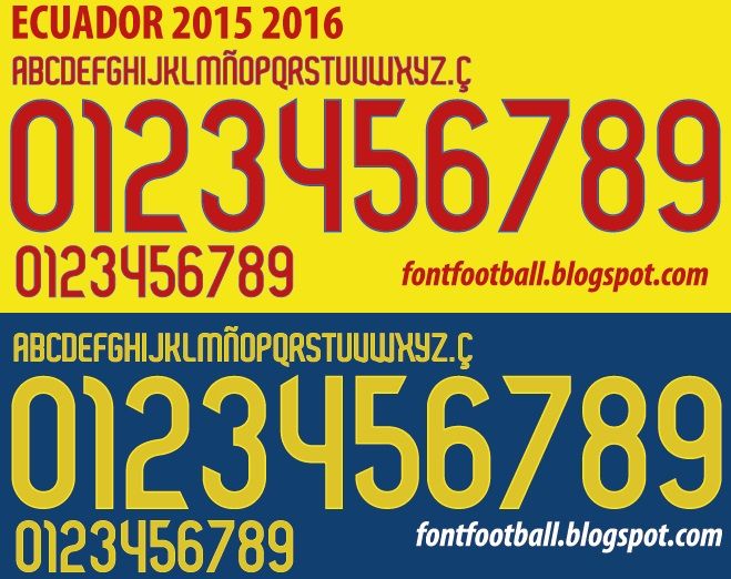 Font Vector Ecuador 2015 2016 kit