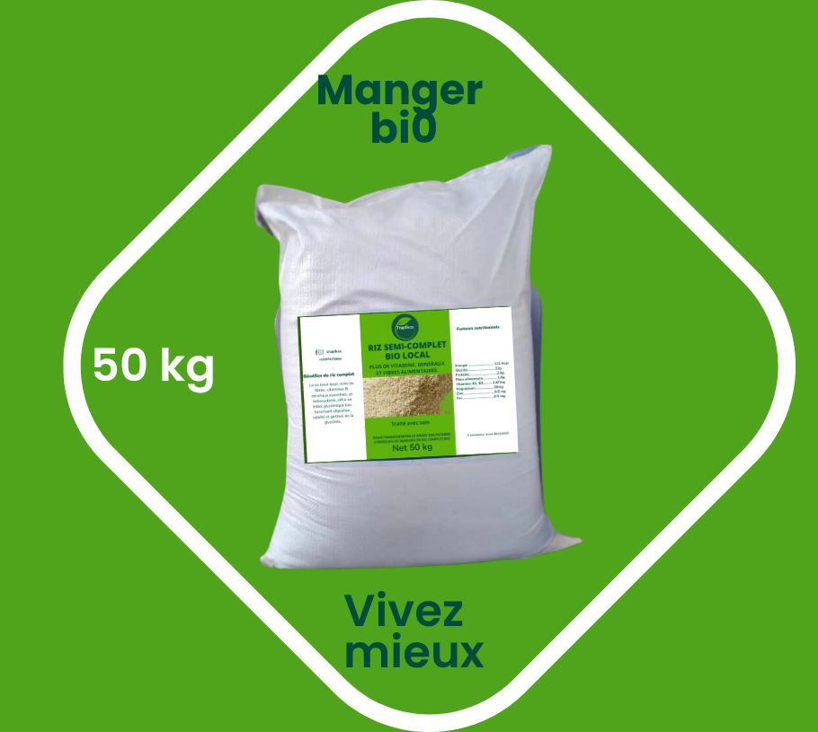 Riz Semi-complet bio 50 kg Tropikca