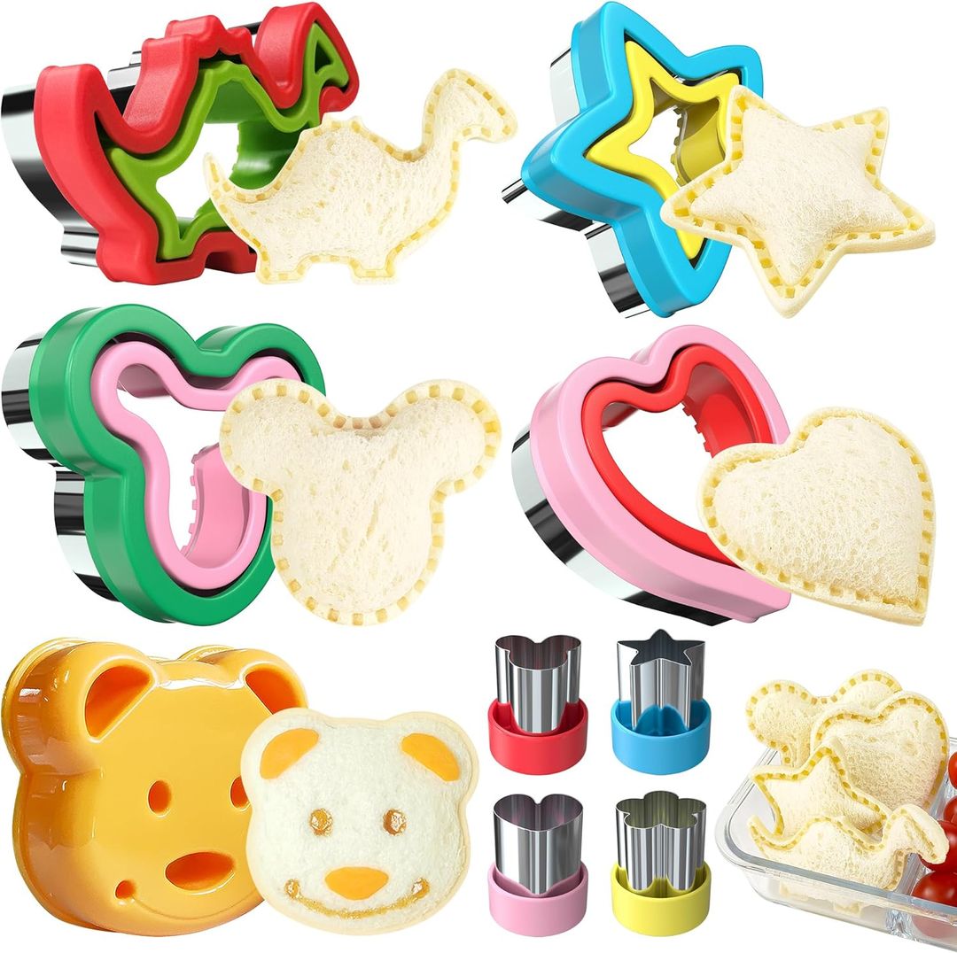 CORTADOR Y SELLADOR DE SANDWICHES PARA NIÑOS ESCOLAR 5PCS