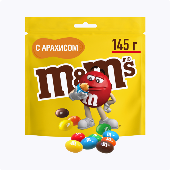  Шоколад M&M's (Шок/драже с арахисом) 145г