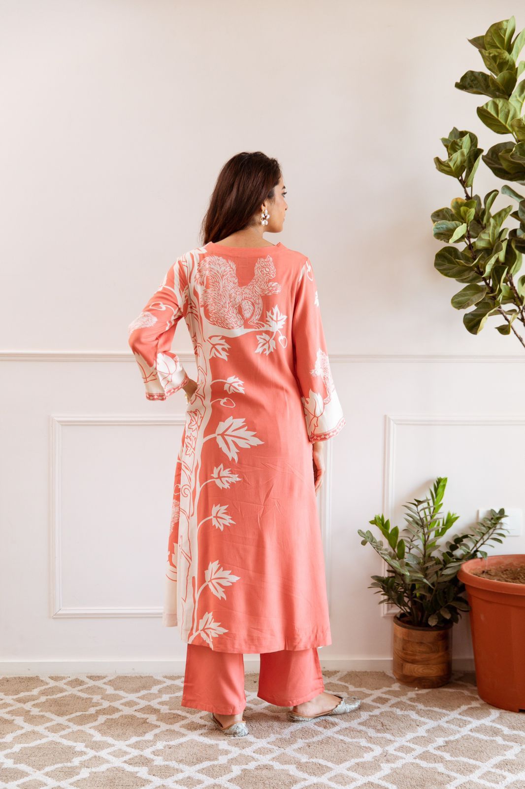 Premium Cotton Designer Printed Kurta Palazzo Pant Set