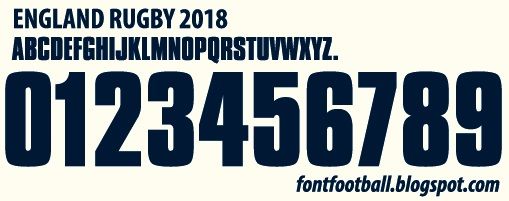 Font Vector England Rugby National Team 2018 kit