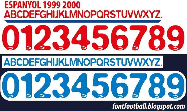Font Vector Espanyol 1999 2000 kit