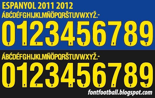 Font Vector Espanyol 2011 2012 kit
